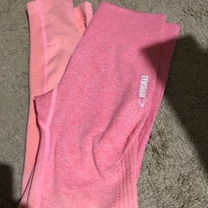Peach coral ombré seamless leggings S